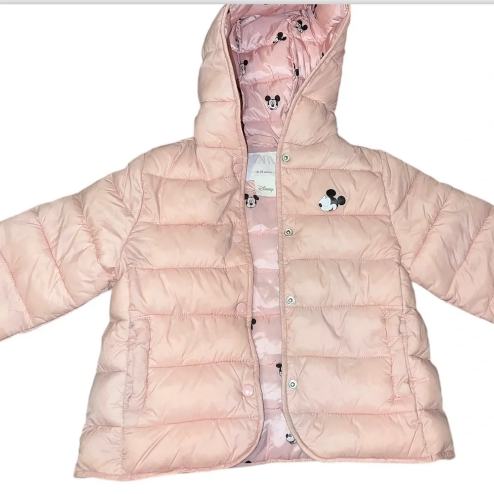 Zara Minnie Mouse Puffer Jacket Size 18-24 months